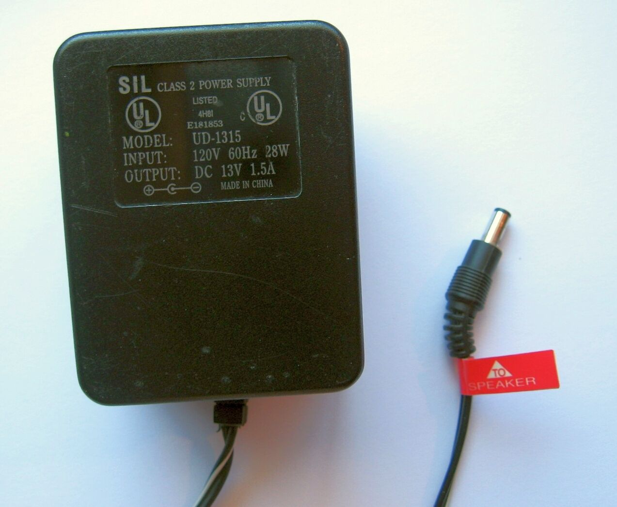 New 13V 1.5A SIL UD-1315 Class 2 Transformer Power Supply Ac Adapter